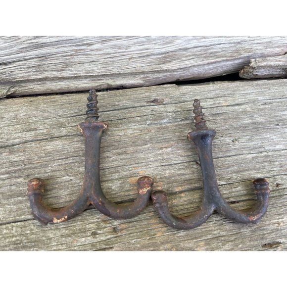 Antique lot 5 Old Wall hooks, plant hooks, ceiling hooks - Picture 2 of 14
